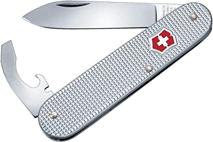 Victorinox 0.2300.26 Bantam Silver Alox 84mm Small Officer's Knife That's Practical in a Big Way in Silver 3.3 inches