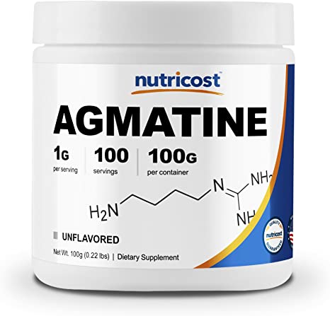 Nutricost Agmatine 100 Grams - Pure Agmatine 100 Servings (Agmatine Sulfate) - High Quality Powder