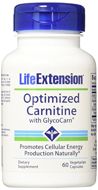 Life Extension Optimized Carnitine with Glycocarn Vegetarian Capsules, 60 Count