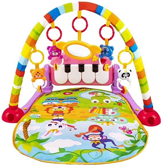 UNIH Baby Gym Play Mats, Kick and Play Piano Gym Activity Center for Infants