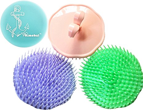 Rimobul Shampoo Scalp Hair Shower Massage Brush Comb -Pack of 3