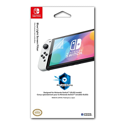 HORI Blue Light Screen Protective Filter for Nintendo Switch (OLED Model) - Officially Licensed by Nintendo - Nintendo Switch;