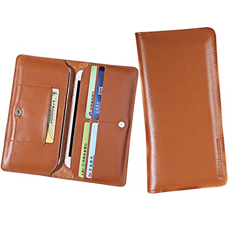 REMAX Men's Leather Wallet Brown Magnetic Lightweight Money Clip for Credit Card,ID Card,Cell Phone and Cash