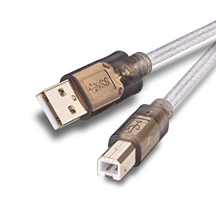 Printer Cable 6Ft,2.0 Printer Scanner Cable Cord USB Type A Male to B Male High Speed for HP, Canon, Lexmark, Epson, Dell, Xerox, Samsung etc(6 Ft/2M)