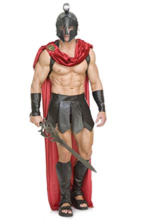 Charades Men's Spartan Warrior W/Accessories