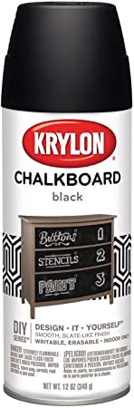 Krylon, Black I00807 Chalkboard Aerosol Spray Paint, 12-Ounce