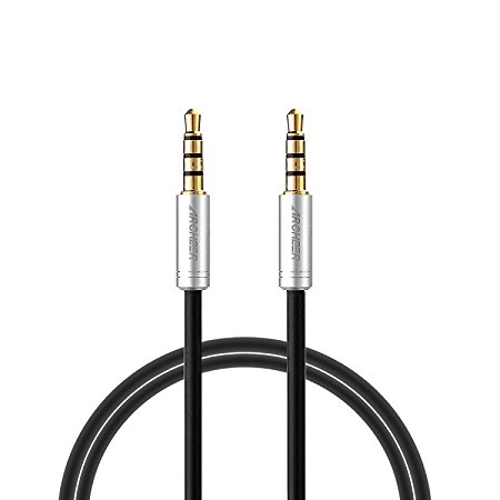 Audio Cable, Archeer 3.5mm Stereo Audio Cable 4-Pole Male to Male Extension Cord for Smartphone, Tablets, Headset, PC, Laptop (4ft/1.2m)