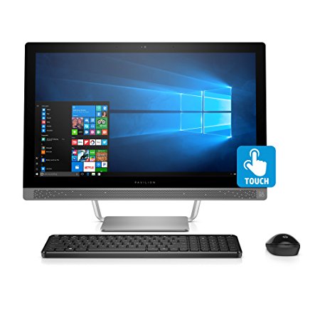 HP Pavilion All-in-One Computer, Intel Core i7-7700T, 12GB RAM, 1TB hard drive, Windows 10 (24-b240, Silver)