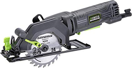 4.0 Amp 4-1/2 in. Compact Circular Saw with 24T Blade, Rip Guide, Vacuum Adapter, and Blade Wrench