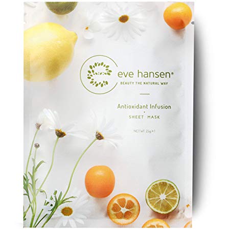 Eve Hansen Hydrating Face Mask Sheet | Cruelty-Free, Natural Face Masks With Hyaluronic Acid, Red Wine Extract | Sheet Face Mask for Wrinkles and Dark Spots | Pore Minimizer Facial Masks for Women