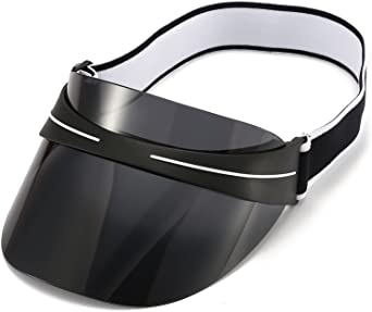 Sun Visor Hat Cat for Women Men Adjustable Outdoor Sun Headband UV Protection Face Shield Oversized Sunglasses