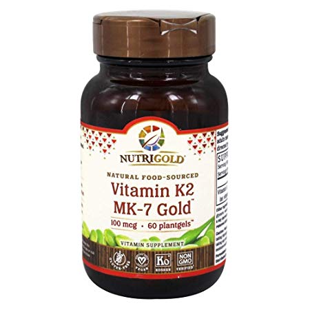 Vitamin K2 Mk-7, 100 Mcg, 60 Liquid Vegetarian Capsules - The Gold Standard 100% Natural Vitamin K2 in Organic Olive Oil and Certified Free of Gmos and Allergens