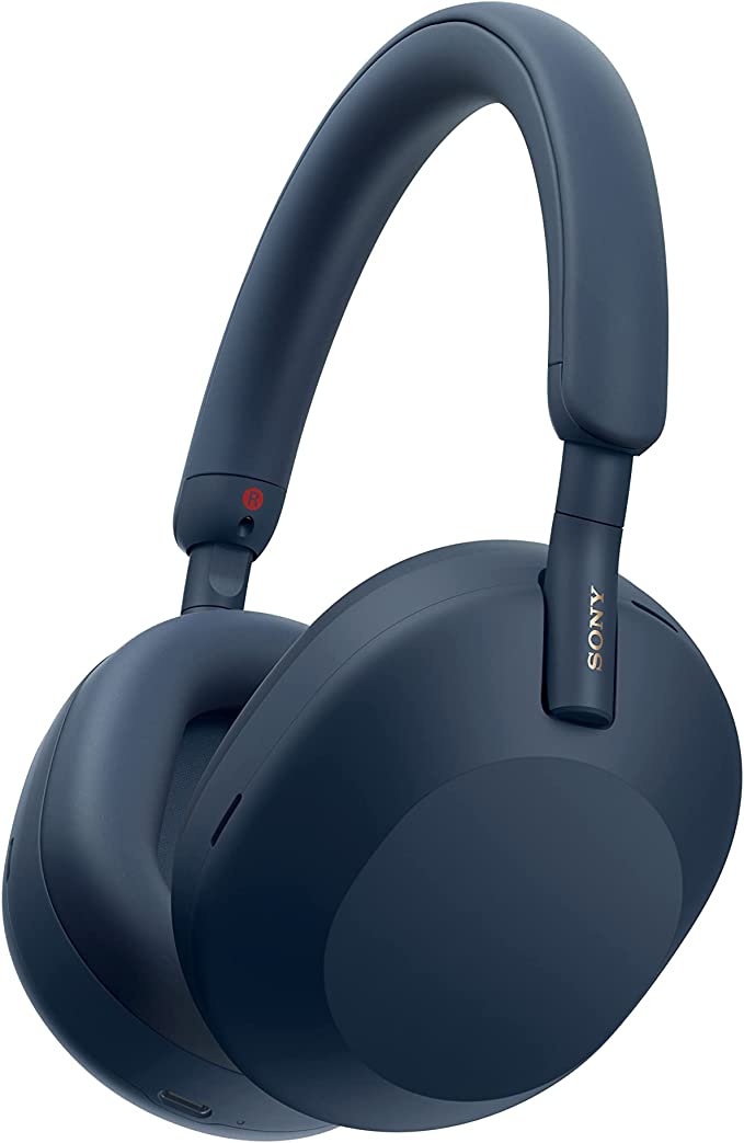 Sony WH-1000XM5 Wireless Industry Leading Noise Cancelling Headphones with Auto Noise Cancelling Optimizer, Crystal Clear Hands-Free Calling, and Alexa Voice Control, Midnight Blue