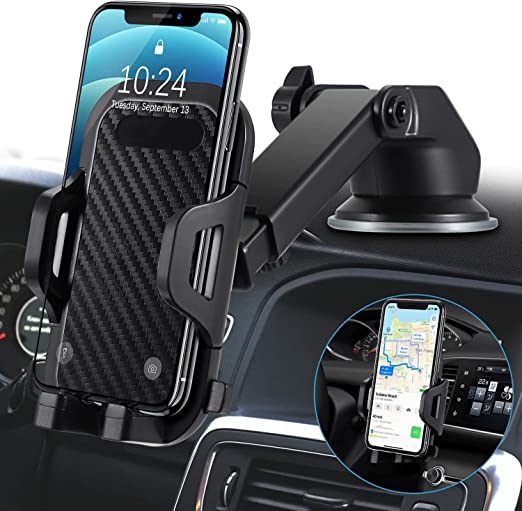 Xawy mobile phone holder car 3 in 1 ventilation and suction cup mobile phone holder for the car silicone protection universal car mobile phone holder 360° rotatable flexible for all mobile phones.ZJ1