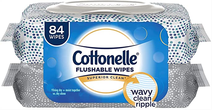 Kleenex Cottonelle Fresh Care Flushable Cleansing Cloths, White, 84 ct