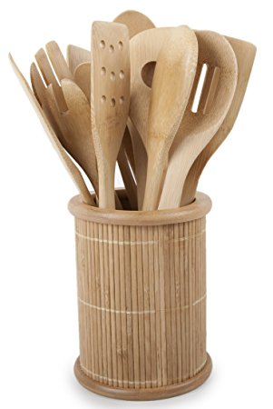 Core Bamboo Classic 14-Piece Kitchen Utensil Set, Natural
