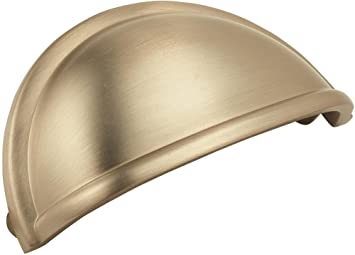 Amerock BP53010BBZ, 3 in (76 mm) Center, Golden Champagne Cup Pull, Center-to-Center