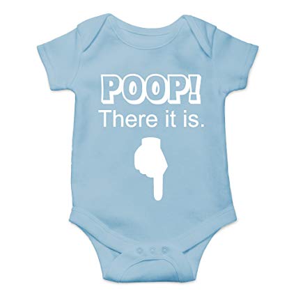 Crazy Bros Tees Poop! There It is Funny Cute Novelty Infant One-Piece Baby Bodysuit