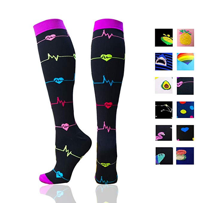 Compression Socks Women & Men - Best for Running,Medical,Athletic Sports,Flight Travel, Pregnancy