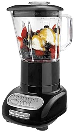 KitchenAid 5-Speed Blender with Glass Blender Jar, Onyx Black