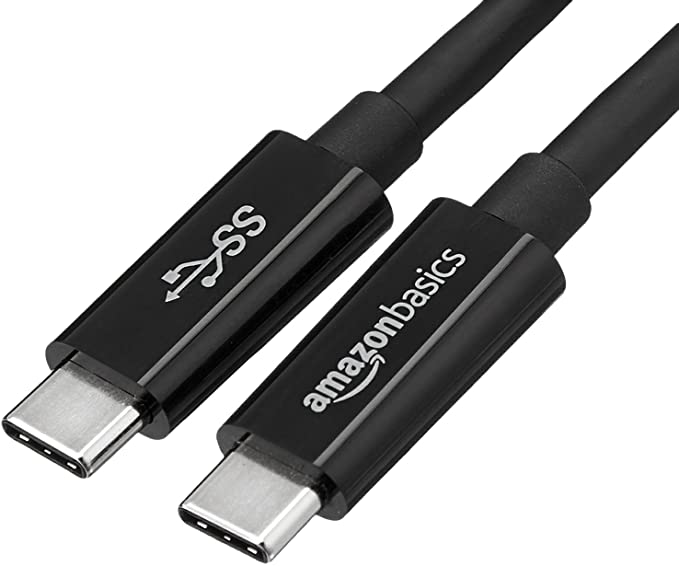 AmazonBasics USB Type-C to USB Type-C 3.1 Gen1 Adapter Charger Cable - 6 Feet (1.8 Meters) - Black