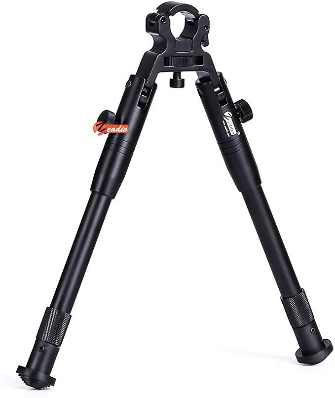 Zeadio Quick-Detachable Foldable Bipod with Built-in Clamp for Rifle Air Gun (Barrel from 11 to 19mm), ZBP-009