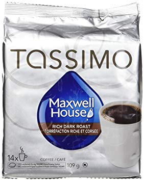 TASSIMO MAXWELL HOUSE Dark Roast Coffee, 14 T-Discs,  109G