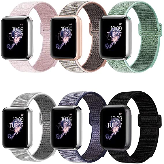BEA FASHION Sport Bands Compatible with Apple Watch Band 42mm Soft Breathable Woven Nylon Replacement Band Sport Loop for Apple Watch Series 3 Series 2 Series 1