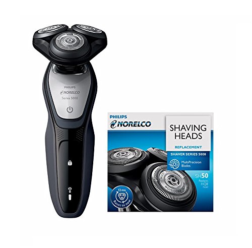 Norelco Wet & Dry Shaver 5200 Bonus Set with Travel Pouch and Additional Shaving Head Included