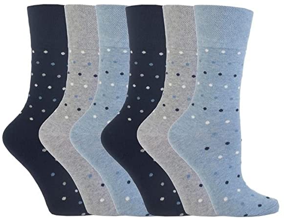 6 Pairs of Sock Shop Everyday Gentle Grip Socks Ladies 4-8 See Multi Variations and Designs