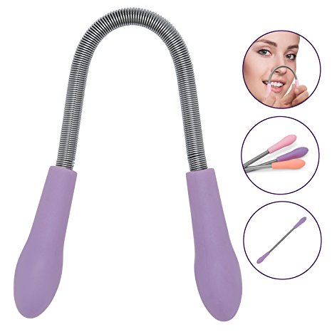 Facial Hair Removal For Women - Twist and Roll Stainless Steel Spring Tweezer Threading Tool Gently Removes Mens Womens Girls Facial Hairs on Upper Lip Chin Cheeks Neck Forehead. COLORS WILL VARY.