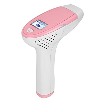 MLAY 120,000 pulses IPL Permanent Hair Removal System For Home Use - 1 Year Warranty (HR, Pink)
