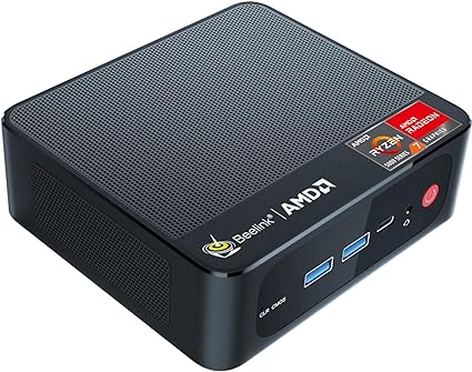 Beelink SER5 Mini PC,Ryzen 7 5700U(8C/16T,up to 4.3GHz)Mini Computer,16GB DDR4 RAM 500GB M.2 PCIe3.0 SSD Mini Desktop Computers,Micro PC Support 4K Triple Displays,WiFi6/BT5.2/USB3.2/Home/Office/Game