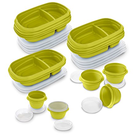 Rubbermaid TakeAlongs 10-Day Meal Prep Kit, 30-piece Set, Citron (2005630)