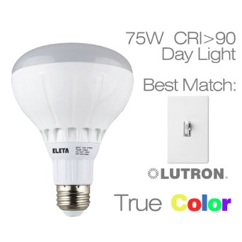 Eleta 13 Watt (75w) 880lm Dimmable Br30 Recessed Light Bulb, Best Match Lutron Dimmer, 5500kelvin[Day Light, 4 Pack]
