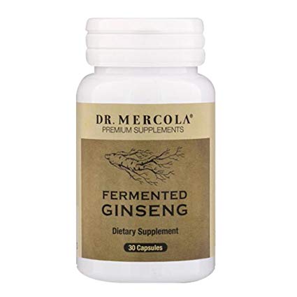 Dr. Mercola, Fermented Ginseng, 30 Servings (30 Capsules), Non GMO, Soy-Free, Gluten-Free