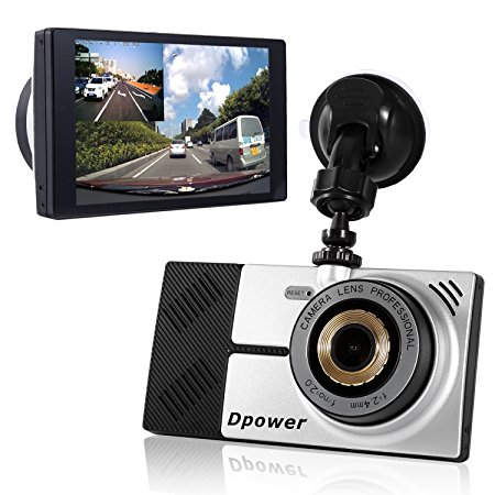 Car Camera Dpower 1080p Touch Screen Driving Recorder Mirror   GPS Tracking GPS Navigation Loop Recording Night Vision