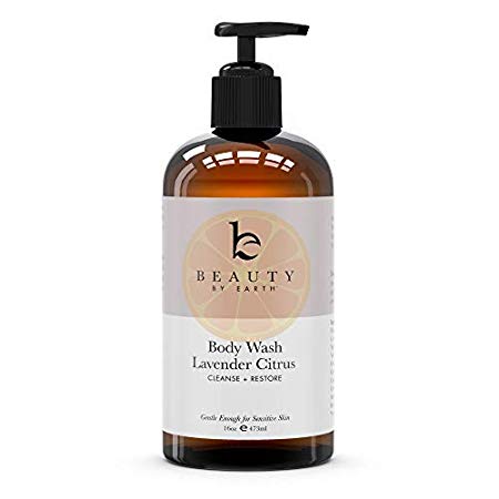 Lavender Citrus Body Wash - Organic Body Wash Sensitive Skin, All Natural Body Wash, Shower Gel For Women, Womens Body Wash Pump, Sensitive Skin Body Wash Organic For Men, Women & Kids