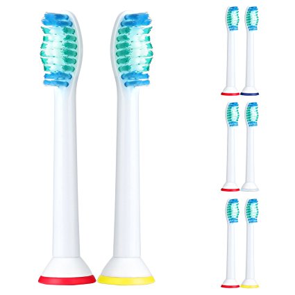 Sonicare Toothbrush Replacement Heads Standard Size Electric Toothbrush Heads w/ Cap by ITERY for Philips Sonicare Proresults Diamondclean Flexcare Healthy White Gum Health Sonicare 3 series - 8 Pack