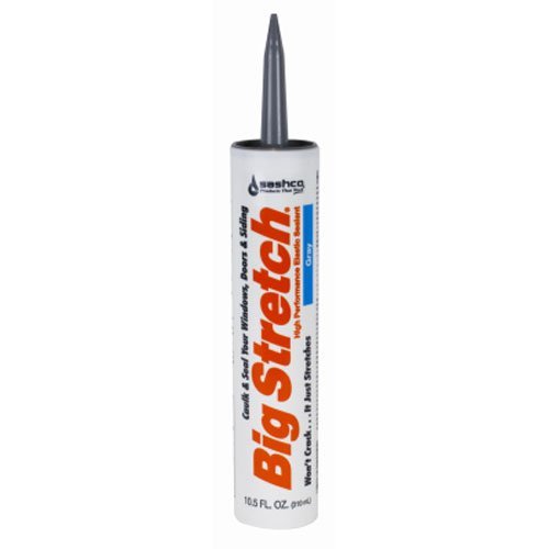 Sashco Big Stretch Acrylic Latex High Performance Caulking Sealant, 10.5 oz Cartridge, Gray