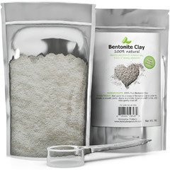 100% Pure Bentonite Clay Powder (1lb) with Scooper for Facial Masks, Acne & Hair - Resealable Pouch - Mix with Essential Oils for Anti Aging Properties - USA Made By Honeydew Products