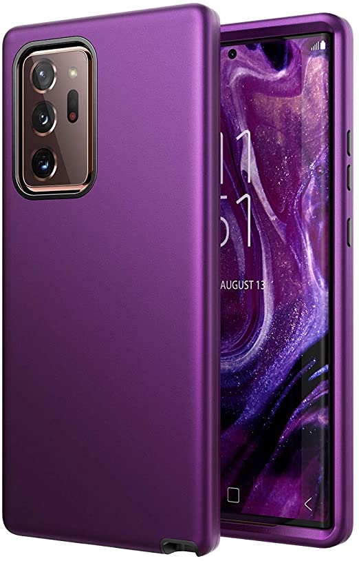 WeLoveCase Galaxy Note 20 Ultra Case, Cover 3 in 1 Full Body Heavy Duty Protection Hybrid Shockproof TPU Bumper Protective Case for Samsung Galaxy Note 20 Ultra 6.9inch Purple