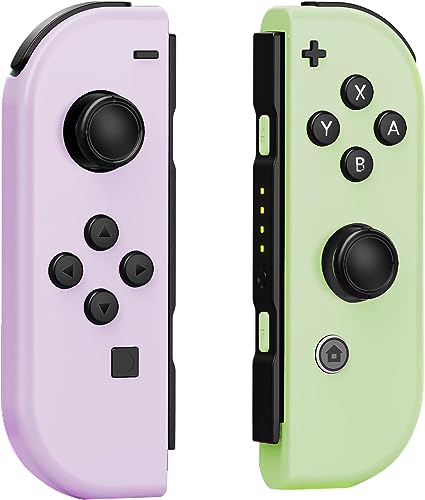 JORREP Joy Cons Controller for Switch,Replacement L/R Wireless controller for Switch Nintendo/OLED/Lite with Wake-up Function/Screenshot Purple&Green
