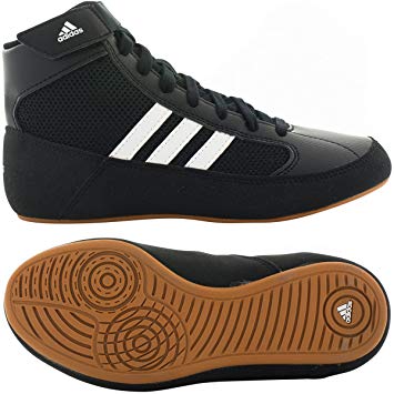 Adidas Hvc Mens Blue Synthetic Athletic Lace Up wrestling Shoes