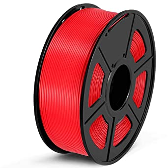 SUNLU PLA 3D Printer Filament, PLA Filament 1.75mm Dimensional Accuracy  /- 0.02 mm, 1 kg Spool, PLA Red