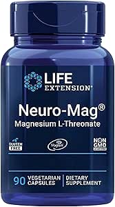 Life Extension, Neuro-Mag, Magnesium-L-Threonat, Mineralien, Muskelkrämpfe, 90 Kapseln, Nahrungsergänzungsmittel, Vegan, Glutenfrei, Sojafrei