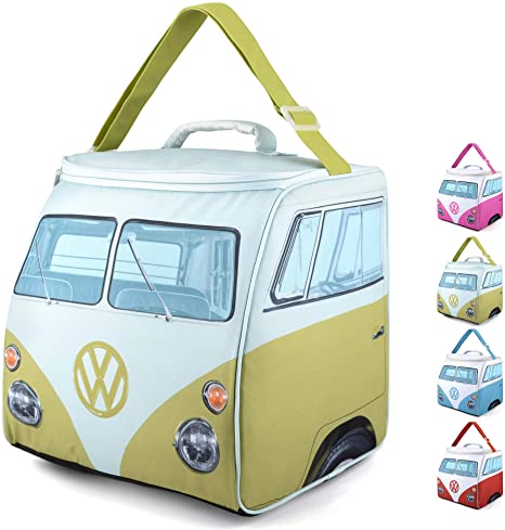 Board Masters Volkswagen Large Soft Sided Cooler Bag - Collapsible Insulated Picnic Lunch Bag with Adjustable Strap (30 Liter) - VW Bus Accessories