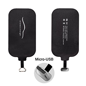 iPhone wireless charge receiver, WABA Qi receiver patch super slim low heat emission module chip for iPhone 7/7plus/6/6s/6plus/6s plus/5/5s (Lighting) (mircro USB)