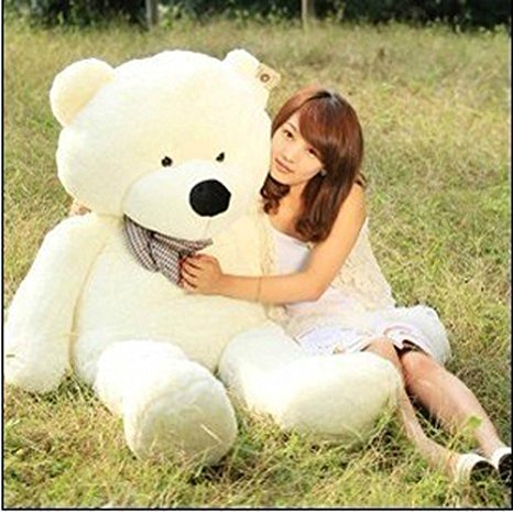 Qiyun 47` White color 1.2M Giant Huge Cuddly Stuffed Animals Plush Teddy Bear Toy Doll