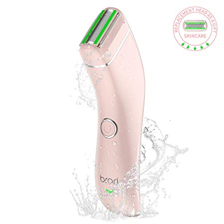 Electric Shaver for woman Brori Lady Skincare Shaver Wet Dry 3 in 1 Blade Razor Women Bikini Trimmer Cordless Body Hair Removal for Legs Underarms W 2 Speed Childproof Lock Ladies Shavers